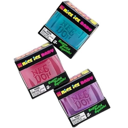 Mainan fidget kubus bentuk tetesan air — mainan sensorik anti-stres, 3 warna, dikemas dalam kotak, dekorasi pesta