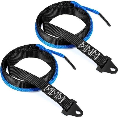 A33K Heavy-Duty 64" (162 cm) Plow/Winch Strap, 2 pcs — ATV/UTV Snow Lift Rope for Standard or Wide Winches