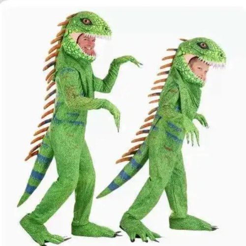 Luxuriöses Kinderkostüm — gruseliger Dinosaurier/Echse für Halloween & Bühne