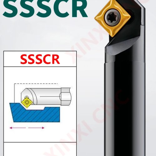 Barre de tournage intérieur CNC 45° type vis S12M/20R-SSSCR09 – outil pour tour (barre d'alésage)