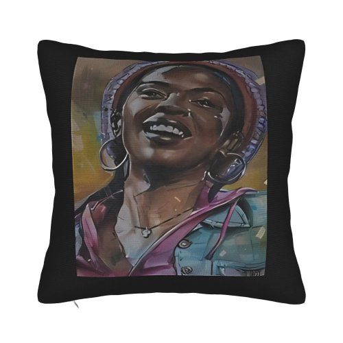 Housse de coussin décorative Fugees (Lauryn Hill) — douce et résistante