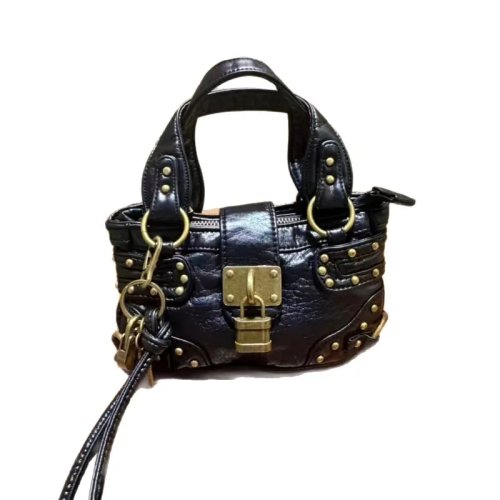 Tas Popok Kulit Elegan, Kapasitas Besar, Model Kotak (Satchel), Tas Ibu Klasik dan Serbaguna untuk Belanja & Acara