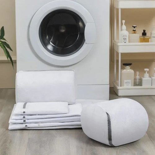 Sac de lavage en filet zippé multifonction, résistant — organiseur pour laver chaussures, chaussettes et sous-vêtements