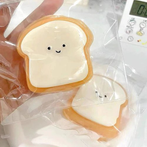 М'який сквіші «Тост» Kawaii — антистрес іграшка з повільним відновленням, для стискання, подарунок