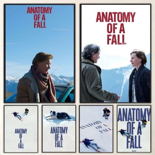 ملصق فيلم 'Anatomy of a Fall' — طباعة عالية الدقة، ملصق جداري لاصق مقاوم للماء، ديكور منزلي أنيق