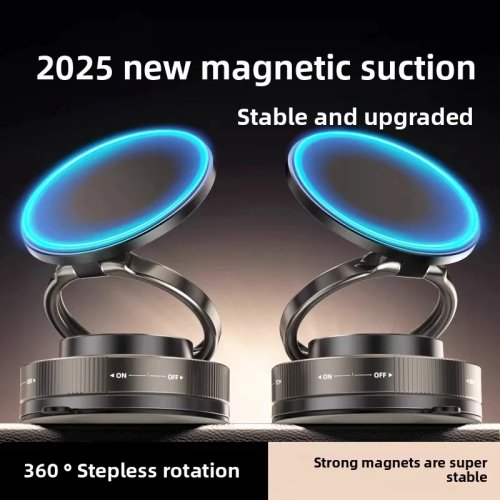 T30 Vakuum-Magnet-Handyhalter (MagSafe-kompatibel) – Saugnapfhalter mit verstellbarer Drehverriegelung für Auto, Fitness, Spiegel