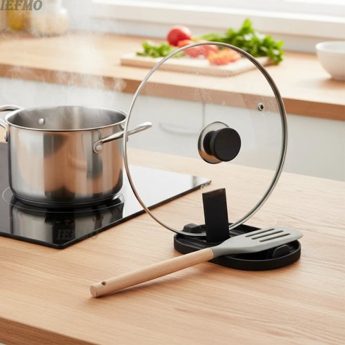 Kệ đựng nắp nồi và dụng cụ nhà bếp kiểu Bắc Âu — chịu nhiệt, chống trượt, có 1 hoặc 2 chiếc