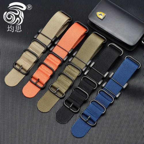 Waterdicht NATO-nylon vervanghorlogebandje voor Suunto D4i/D4i Novo — canvas-stijl duikband