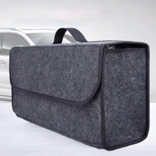 Grote anti-slip kofferbak organizer met meerdere vakken, zachte vilt opbergbox voor gereedschap en accessoires
