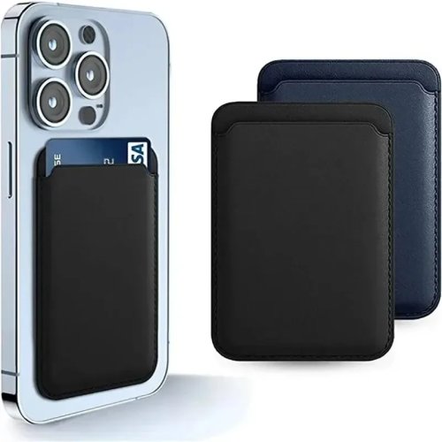 Leather MagSafe Wallet Case for iPhone 15 Pro Max — Card Holder Compatible with iPhone 14/13/12