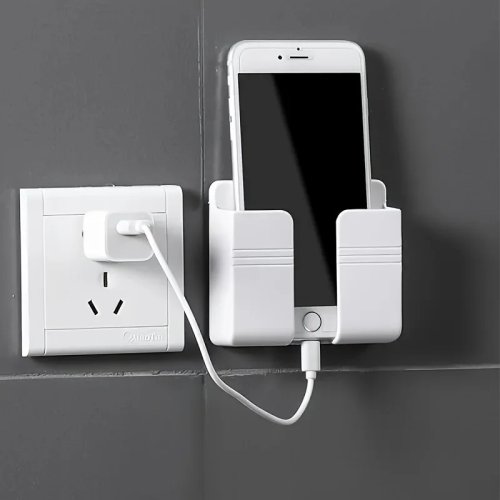工具不要のキッチン・バス用収納ラック（スマホホルダー付き）— 浴槽用＆ベッドサイド充電ラック