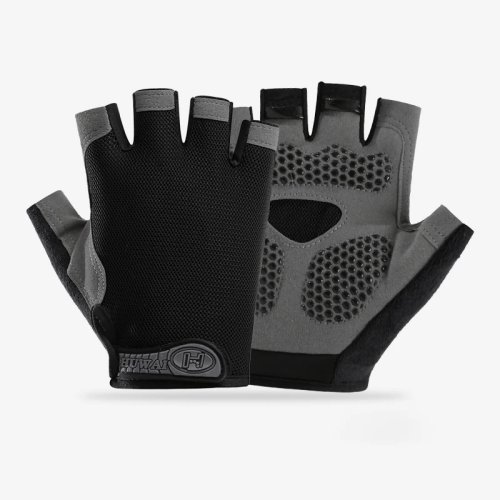 Guantes de gimnasio sin dedos — Transpirables antideslizantes para entrenamiento y ciclismo, hombre y mujer