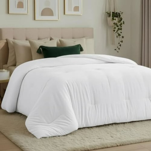 Relleno nórdico (dúvet) todo estación 224 x 224 cm, alternativa al plumón, con presillas en las esquinas, lavable a máquina