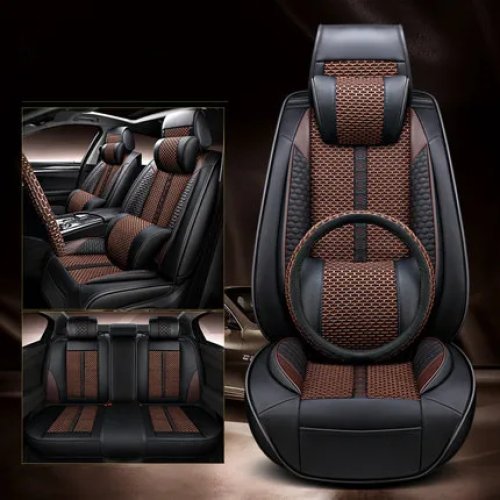 Set completo coprisedili auto + coprivolante per Renault Duster 2017–2023, traspirante, con cuscinetti
