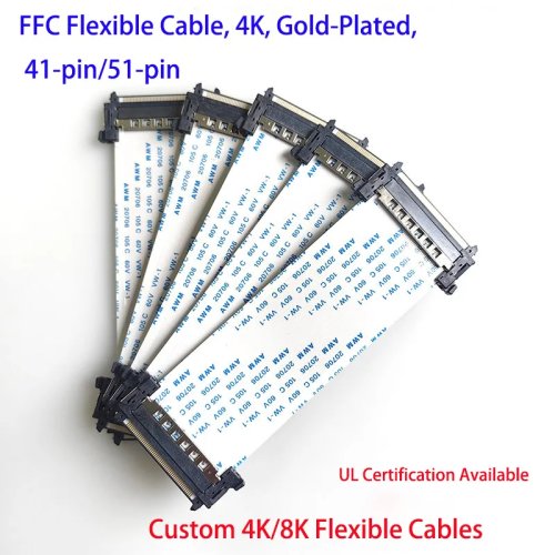 Cáp FFC V-by-One 4K dẹt 51/41 chân JAE51P – phiên bản cùng hoặc đảo chiều, dành cho TV LCD