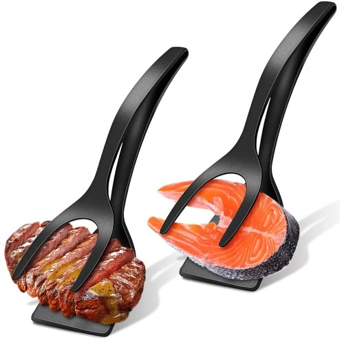 2-in-1 Grip Spatula & Clamp Turner — Non-Stick Kitchen Tool for Eggs, Pancakes, Fish & Omelettes