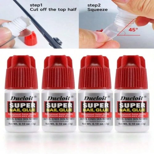 Colla per Unghie Professionale a Rapida Asciugatura — Tenuta Forte qualità salone per unghie finte, tips e nail art; adatta anche alla riparazione delle unghie naturali