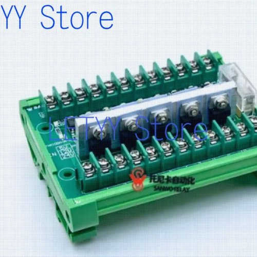 10-Channel PLC Thyristor Amplifier Board — Transistor Outputs, Isolated DC Contactless (Solid-State) Relay Module