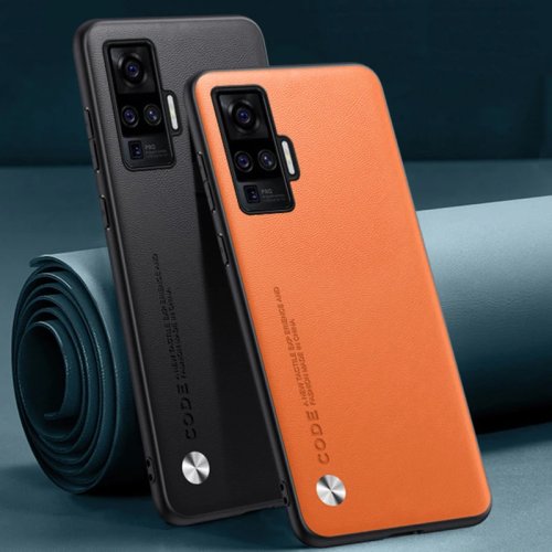 Шкіряний чохол преміум для Vivo X51 5G / X50 Pro — матовий силіконовий захисний ударостійкий чохол