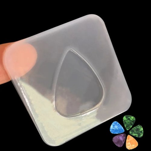 Silikonform für Gitarren-Plektrum (Pick) — für Resin DIY, Anhänger-Form für Epoxid/Crystal Schmuck