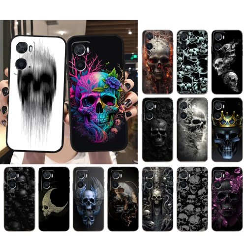 Coque motif crâne pour OPPO A77, A57S, A96, A91, A54, A74, A94, A73, A78, A53S, A54S, A15, A16, A17, A52, A58X, A98