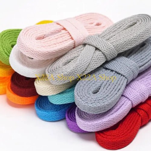 Set da 2 lacci piatti larghi 8 mm – Ricambio per scarpe casual, colori assortiti