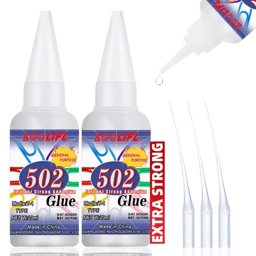 Colle 502 super résistante séchage rapide pour jouets en plastique – blanche/transparente, inodore