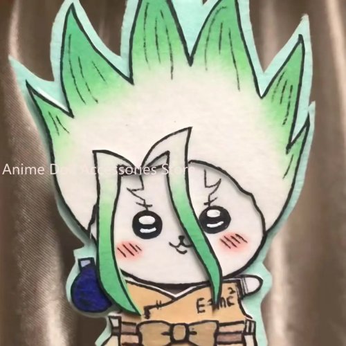 Porte-clés Dr.STONE Senku Ishigami en non-woven, breloque pour sac, objet de collection anime, idée cadeau