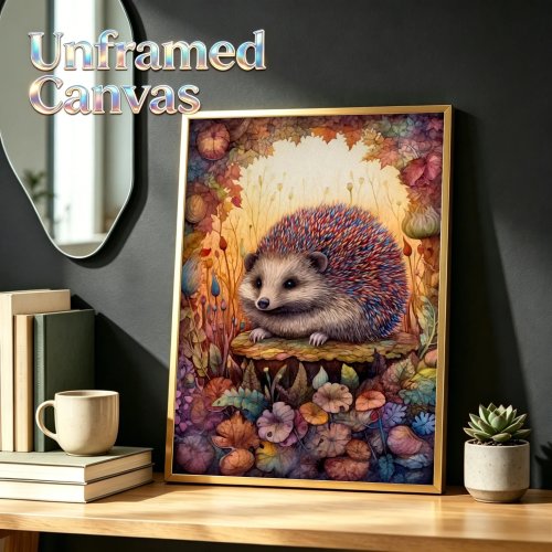 Impresión sobre lienzo sin marco — Arte mural boho retro de animales del bosque para salón y dormitorio