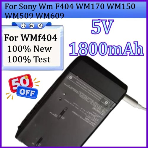 Batería de repuesto Li‑ion 5V 1800mAh de alta calidad para Sony WM-F404 / WM-170 / WM-150 / WM-509 / WM-609