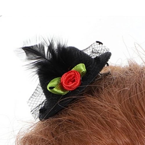 Y5GC Pinza de pelo sombrerito para niñas — clip para coleta, ideal para actuaciones y fiestas
