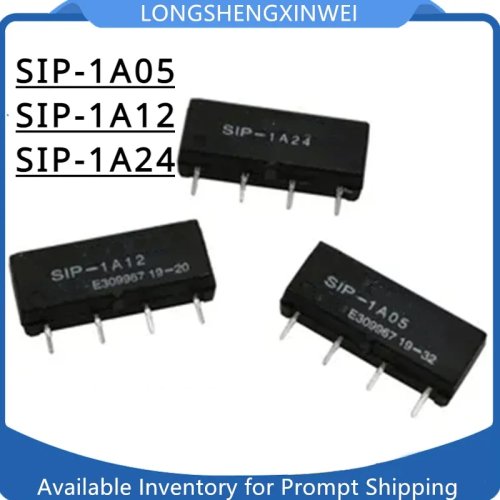 SIP-1A05/SIP-1A12/SIP-1A24 4-pins relais met droge contacten, DC 5V/12V/24V - 1 stuk