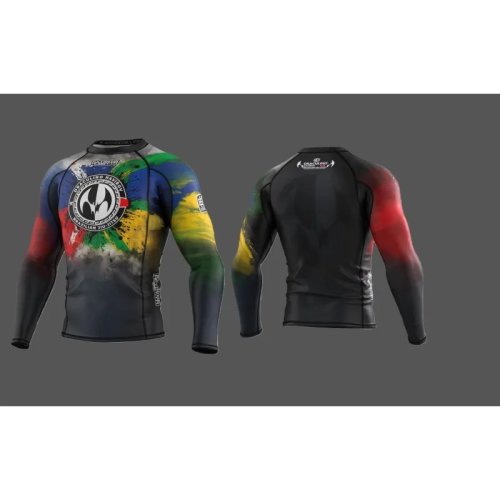 Maglia sportiva manica lunga compressiva con stampa 3D, asciugatura rapida e traspirante per adulti e bambini