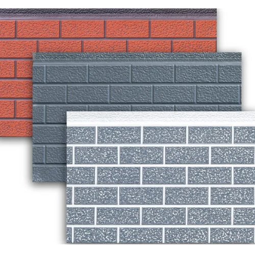Painel de parede entalhado decorativo — sistema de revestimento exterior para halls e câmaras frigoríficas