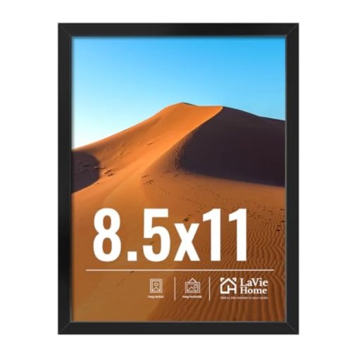 Marco 8.5 x 11 pulgadas (21.6 x 27.9 cm) con acrílico HD – Marco para diploma/certificado para pared, 1 pza