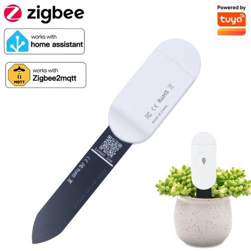 مستشعر رطوبة التربة Tuya Zigbee - قياس درجة الحرارة والرطوبة، جهاز ذكي مع تطبيق للهاتف للمراقبة الفورية للمنزل والحديقة