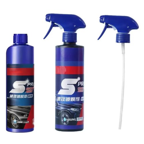 3-in-1 500ml Ceramic Paint Repair & Nano Coating Spray — Quick Hydrophobic Car Polish, Wax & Paint Cleaner