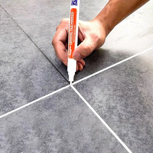 Marcador branco impermeável para juntas — reparação de juntas em azulejos e pavimentos, 1 ou 3 unidades