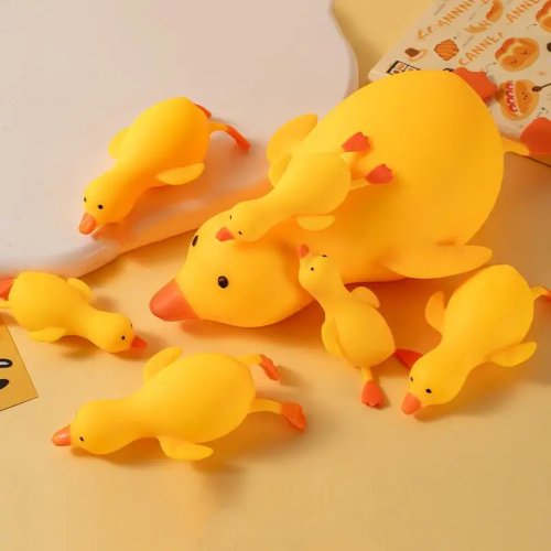 Squishy-eend antistress speelgoed, zacht knijpbaar, 1 stuk – voor kinderen en volwassenen, speelplaats/klas