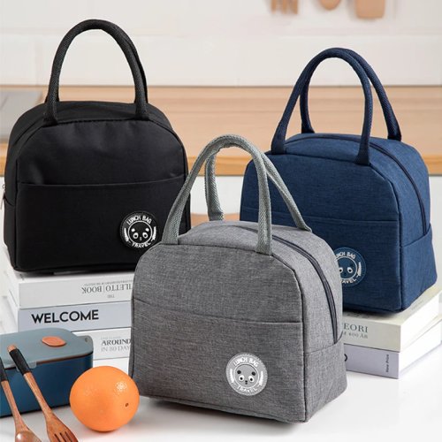 Tas Bekal Isolasi (Lunch Bag) – Tas bento tahan panas/dingin dengan lapisan aluminium dan ruang untuk ice pack, cocok untuk sekolah/kantor