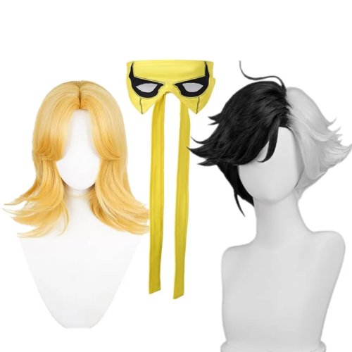 Perruque cosplay Invisible Woman (Sue Storm) avec bandeau — accessoire pour costume de super-héroïne