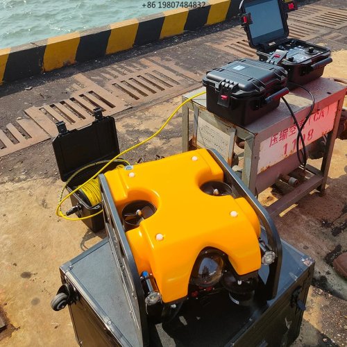 جهاز ROV تحت الماء E-100 للفحص — 6 دافعات للتثبيت، تشغيل دقيق، مصباحان LED