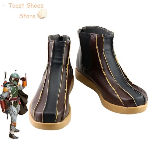 Stivali cosplay Boba Fett in pelle sintetica (PU) - Scarpe costume per Halloween/Carnevale