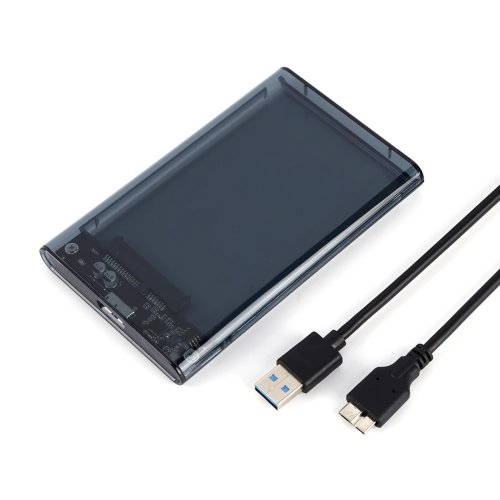 حاوية خارجية USB 3.0 لقرص 2.5" SATA HDD/SSD بسرعة 5Gbps - كيس قرص خارجي للكمبيوتر/اللابتوب