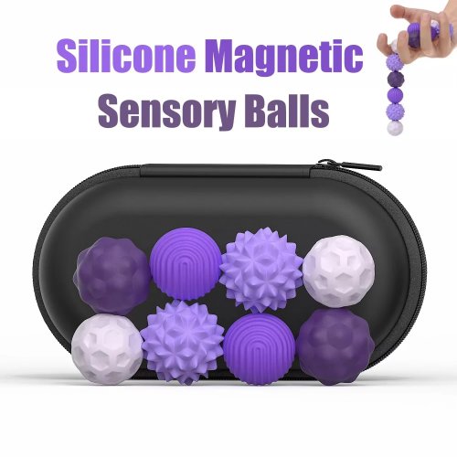 Palle sensoriali in silicone magnetiche — Giocattolo fidget/antistress per bambini e adulti, sollievo dall'ansia