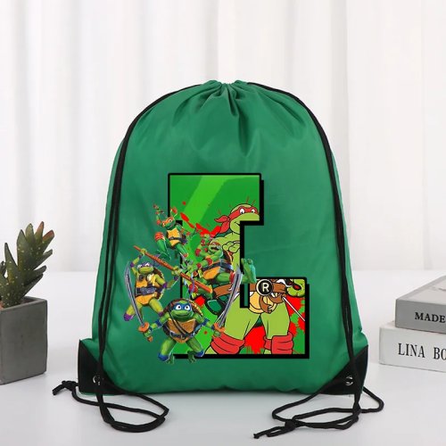 Teenage Mutant Ninja Turtles Drawstring Bag — Waterproof Sports Gym Sack for Clothes & Shoes, Anime Gift
