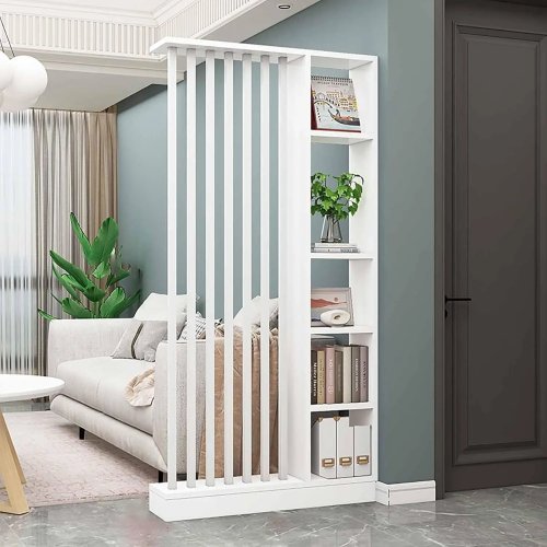 Vách ngăn phòng từ sàn tới trần bằng lam gỗ — cột ngăn trang trí, tách không gian cho quán cà phê & nhà ở