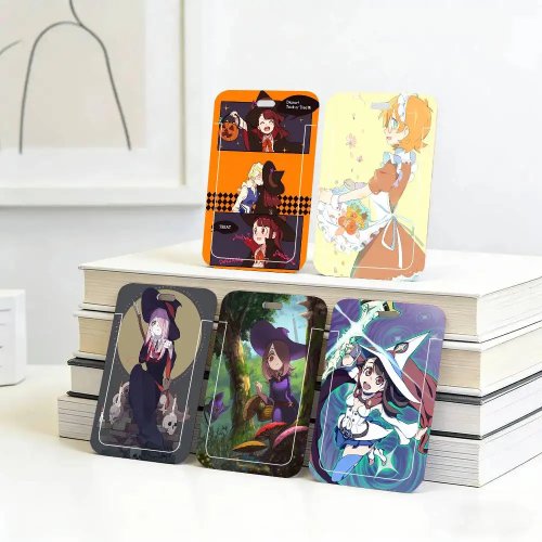 Porta badge con lanyard Little Witch Academia — porta tessera studente / carta mensa
