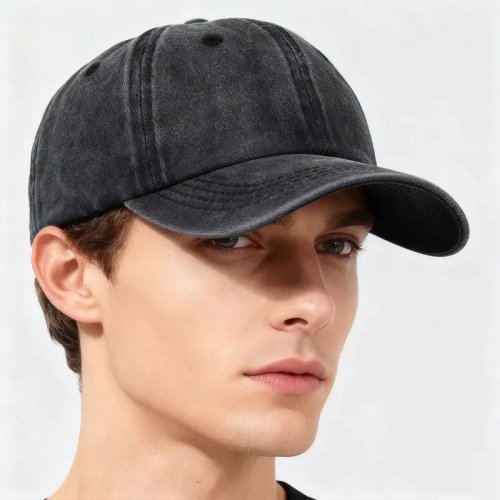 Cappellino COKK in cotone washed, unisex, regolabile (snapback), colore tinta unita, stile dad hat