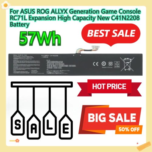 High-capacity replacement battery C41N2208 for ASUS ROG Ally (RC71L) — game console battery
